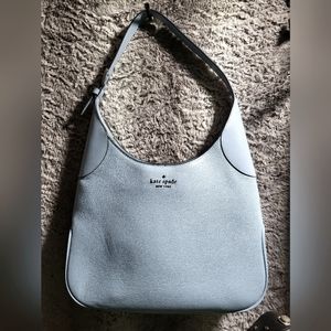 Kate Spade New York Dusty Blue Pebbled Leather Shoulder Bag